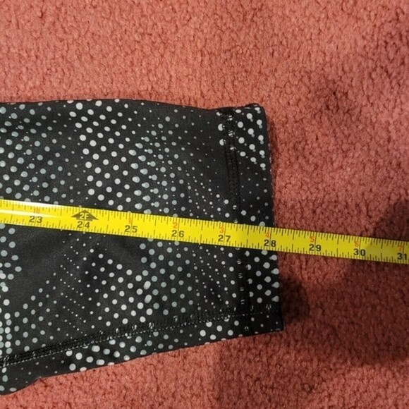 Danskin Now Women's Patterned Drawstring High Waisted Leggings Size XL Black - Picture 12 of 13